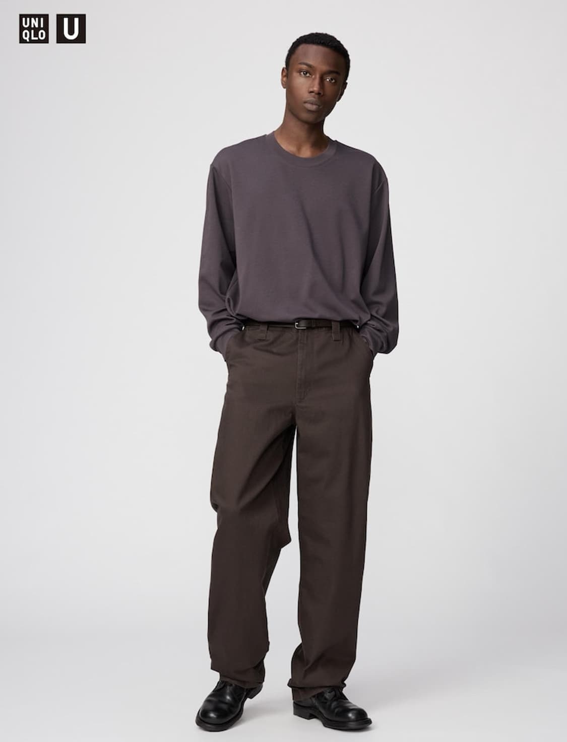 Uniqlo U 와이드 핏 치노팬츠 긴 기장 새상품 (105) 상품이미지1