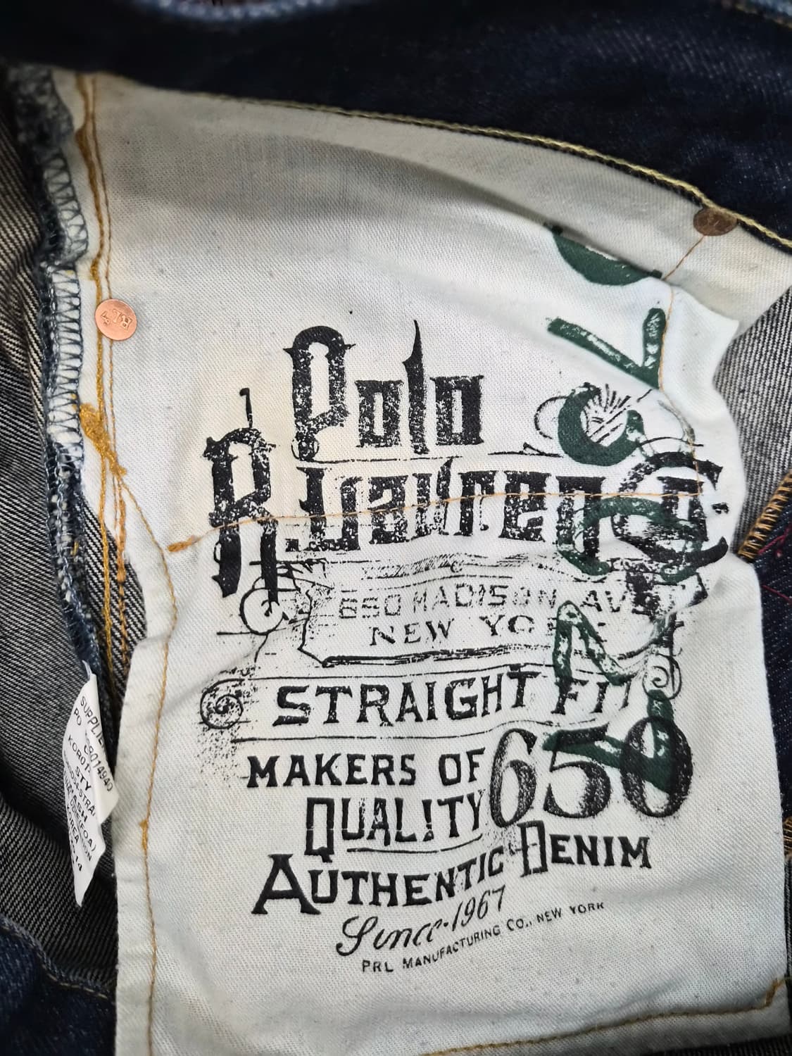 34x32) 폴로 랄프로렌 스트레이트 인디고 데님 팝니다 상품이미지5