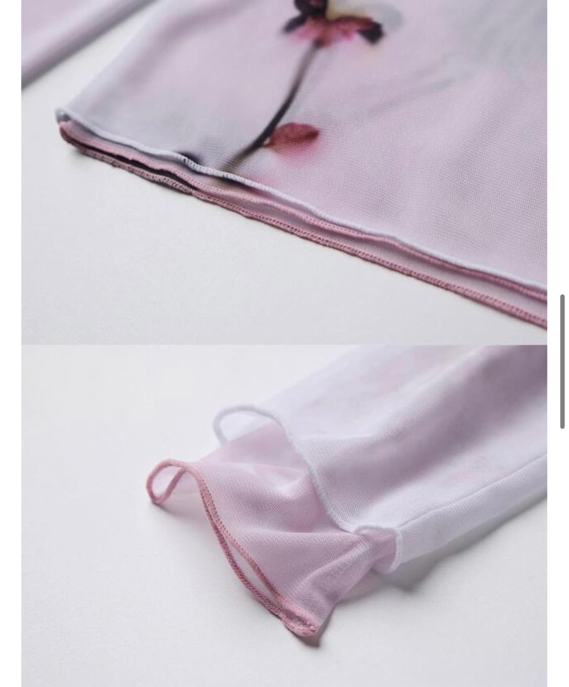 bocbok pressed flower jersey top (pink) 상품이미지3
