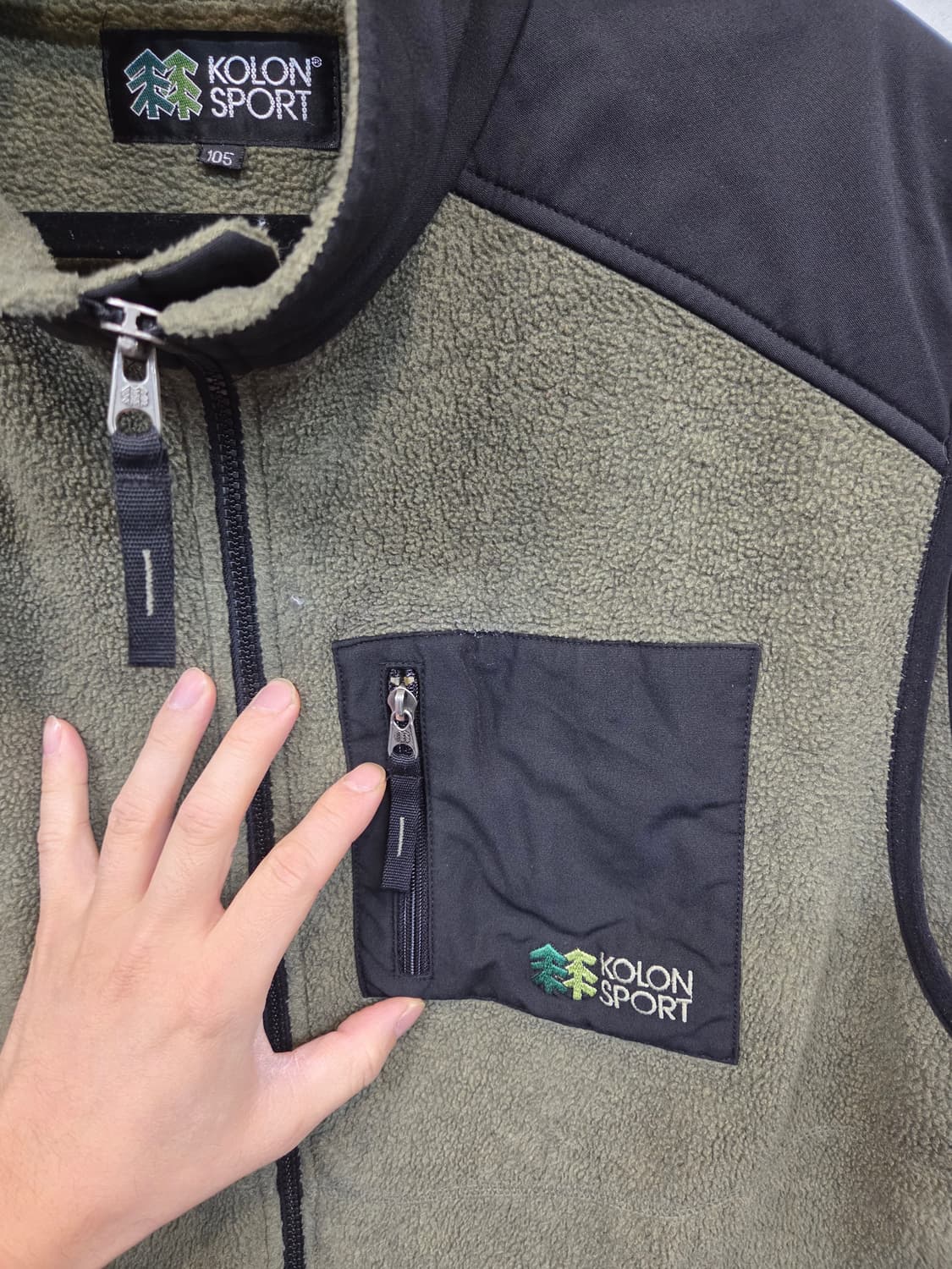 코오롱스포츠 올드스쿨 폴라텍 플리스 조끼 105 상품이미지5