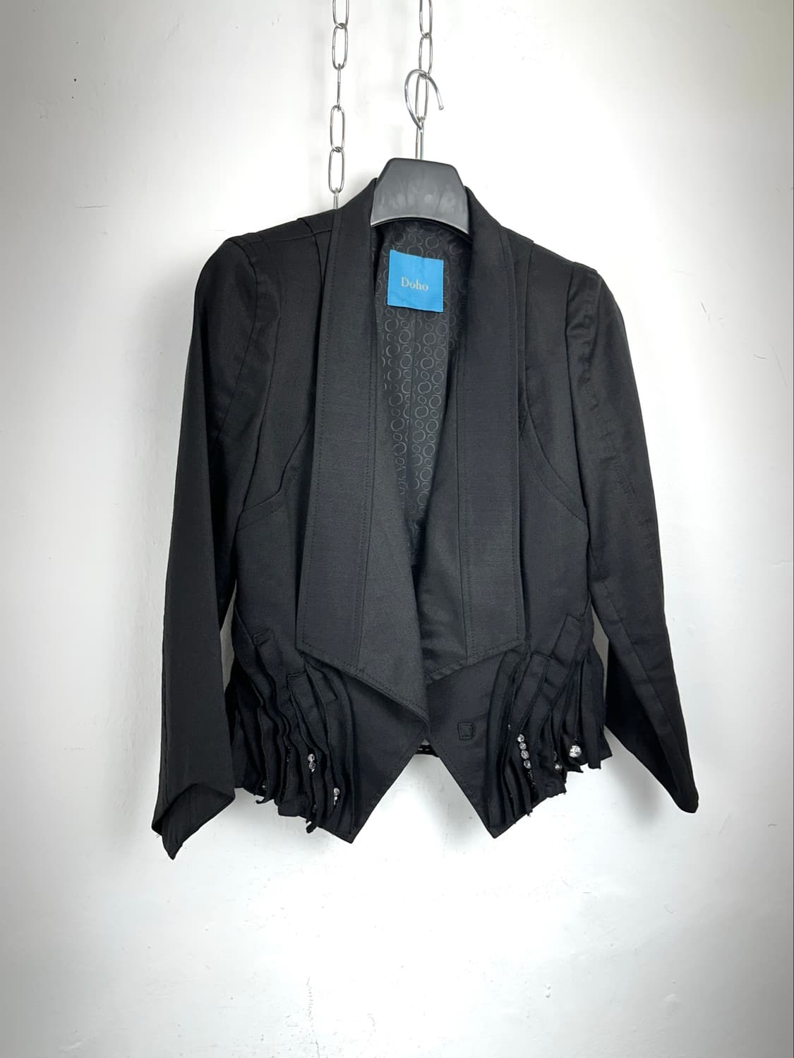 Doho Asymmetric Draped Ruffle Jacket  Do 상품이미지4