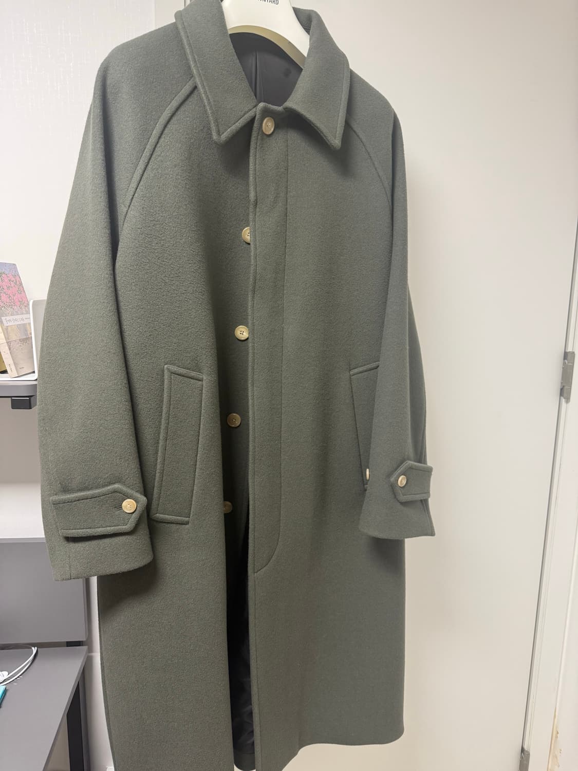 23FW 브라운야드 발마칸 코트 올리브그레이 5사이즈 상품이미지1