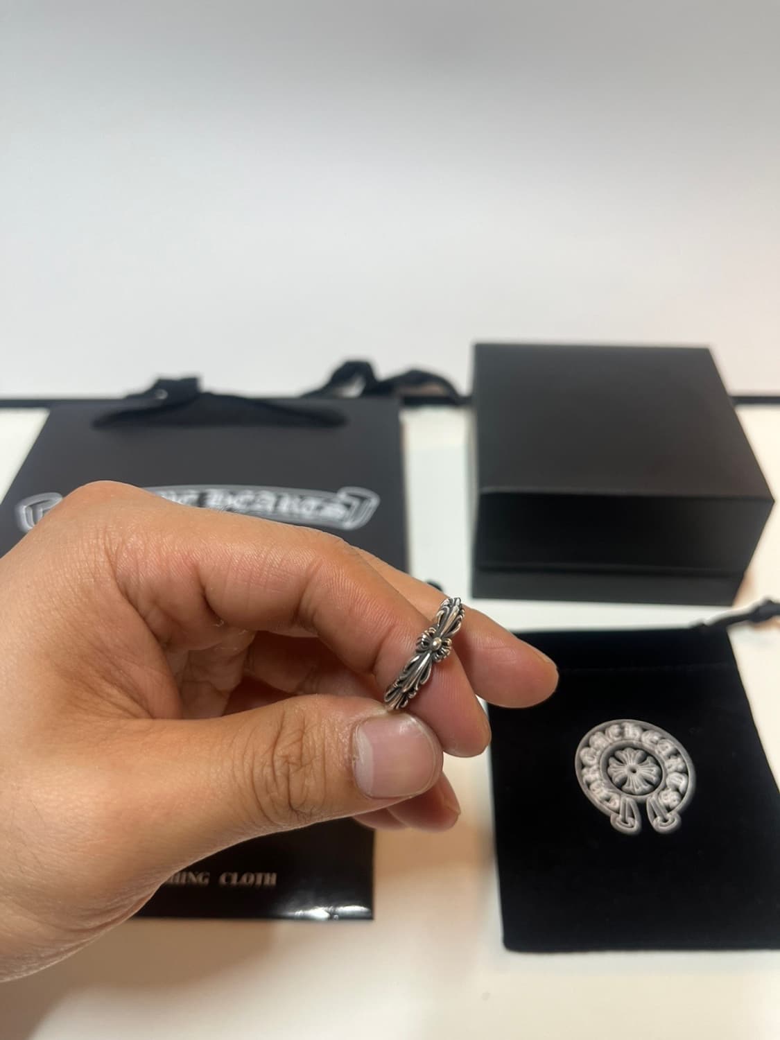 크롬 슬몰 프로랄 링 상품이미지2