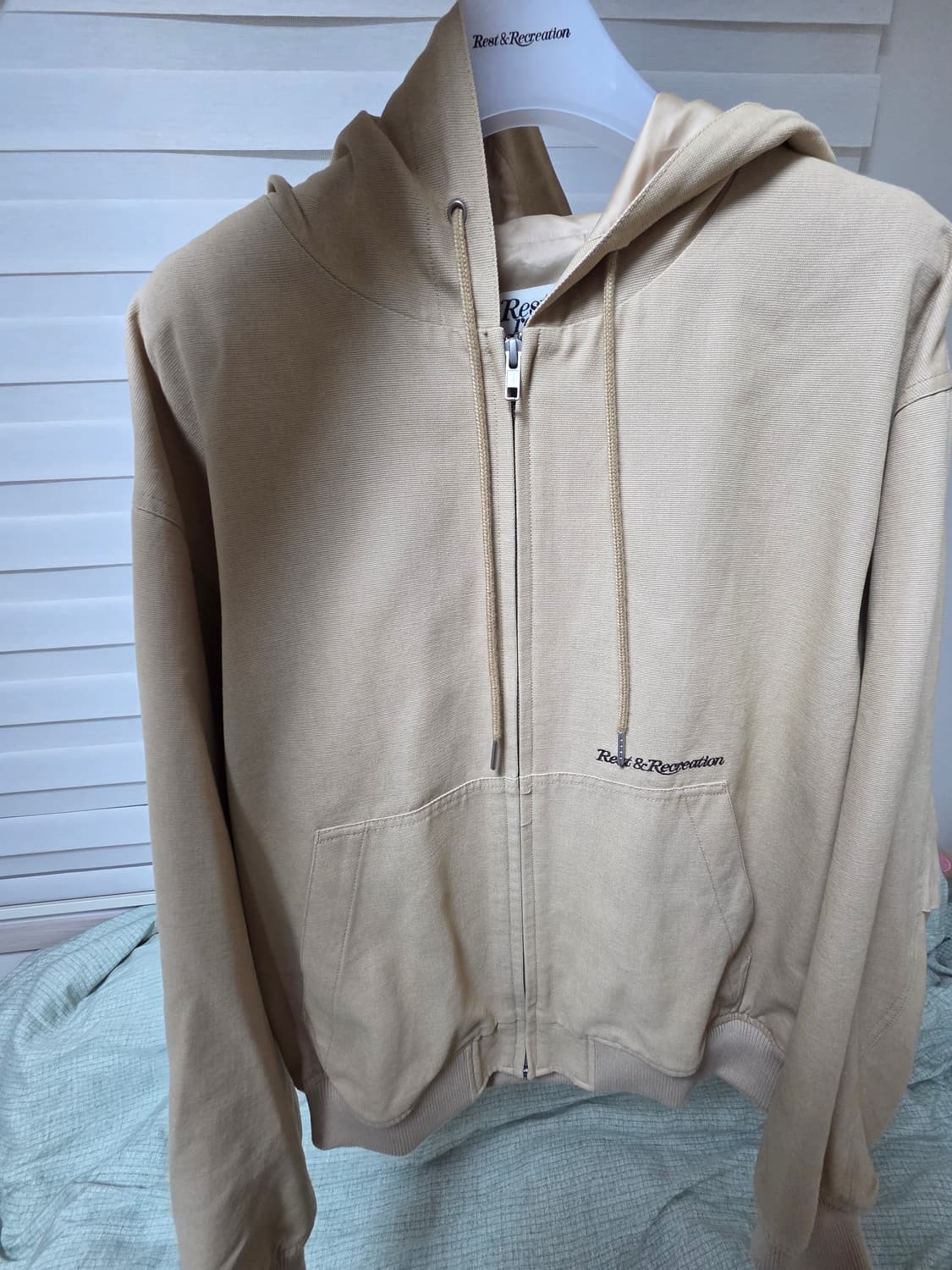 Rest&Recreation 코튼 후드 자켓 베이지 상품이미지2
