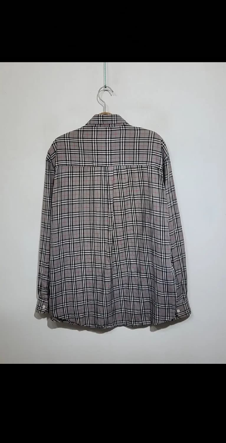 (XL) 버버리 체크셔츠 그레이 포켓 로고 남방 영국판  상품이미지7