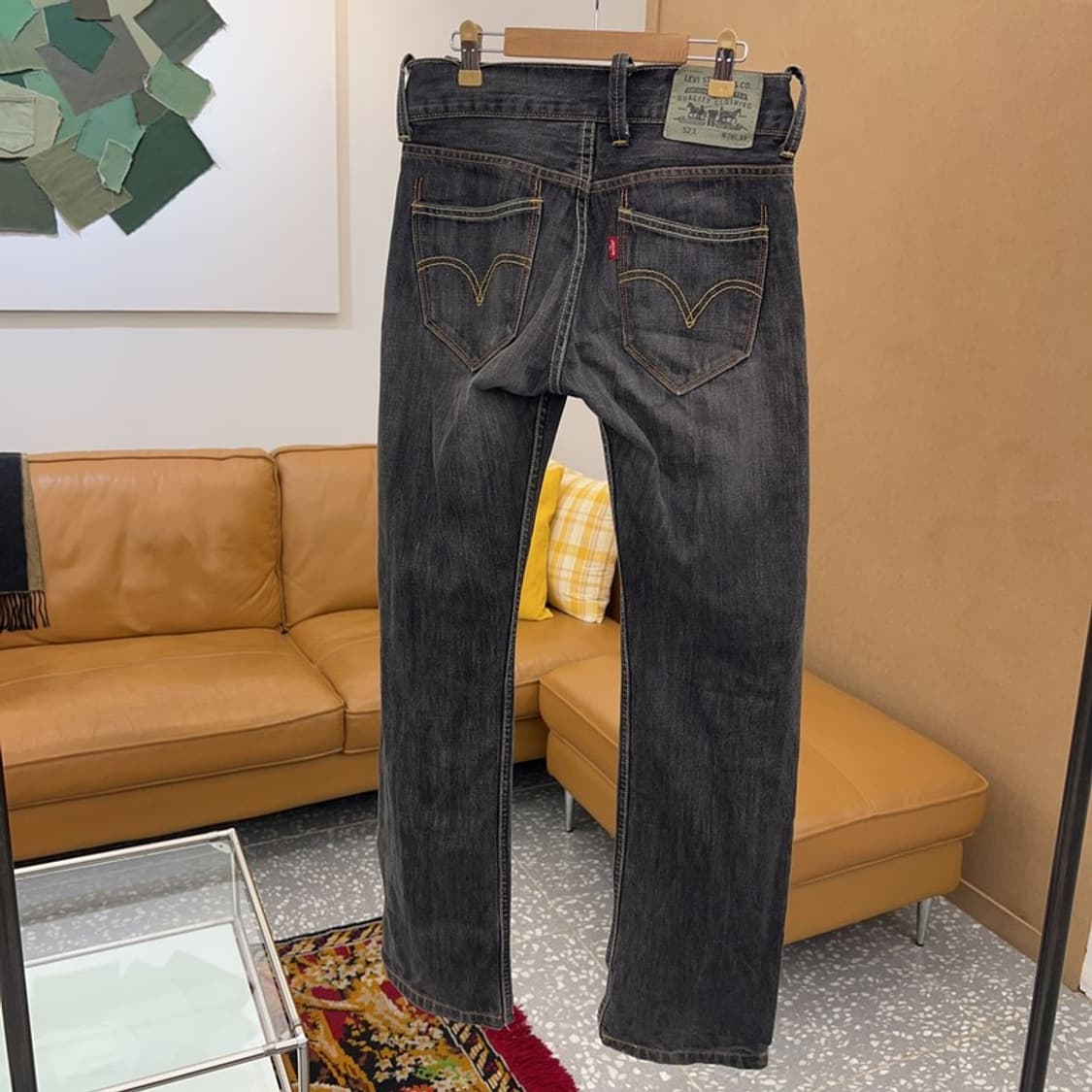 리바이스 523 빈티지 흑청 데님팬츠 청바지 28인치 C05202  상품이미지2