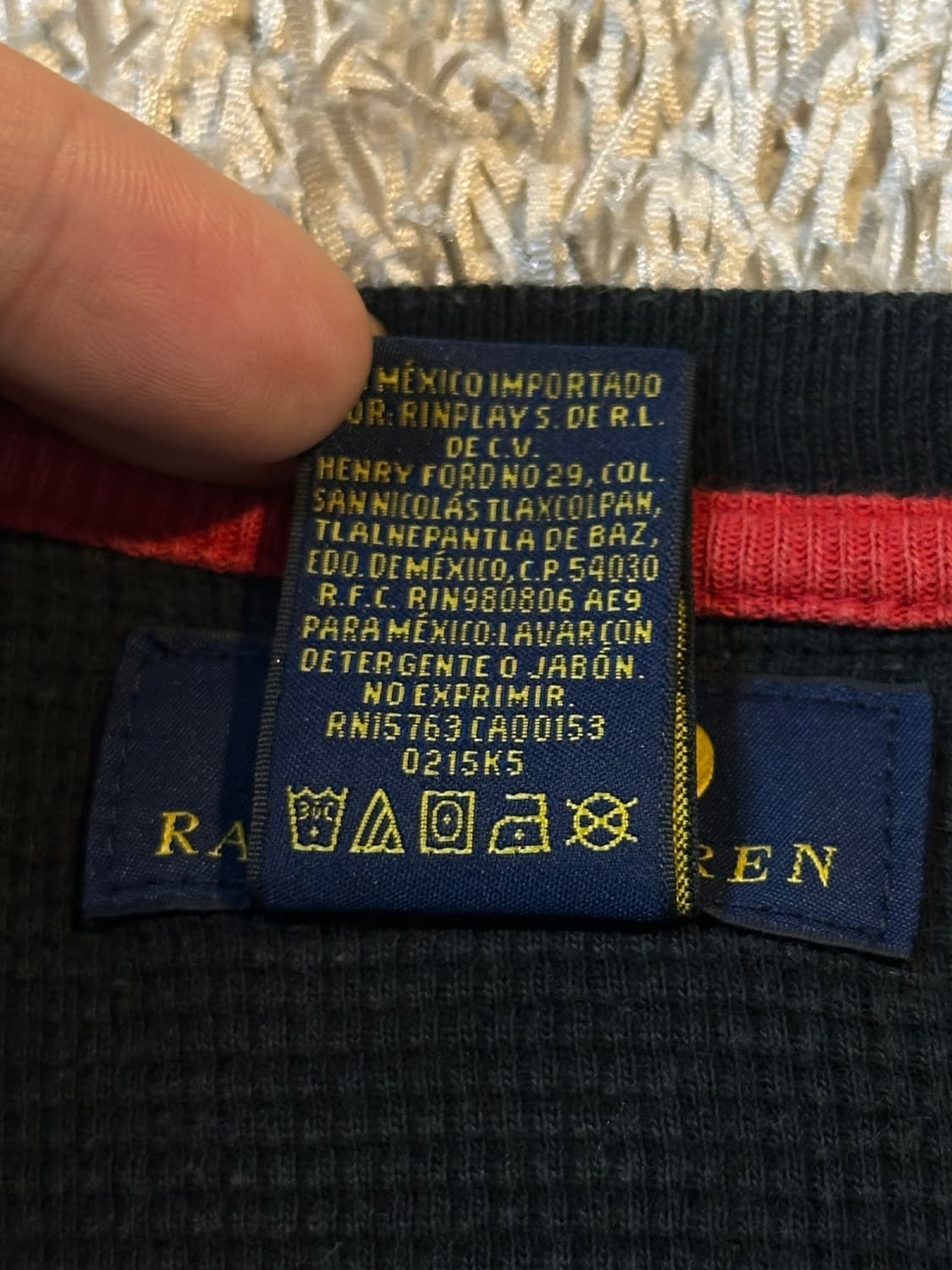 폴로 랄프로렌 POLO 신형 와플 니트 롱슬리브 긴팔 블랙 상품이미지5