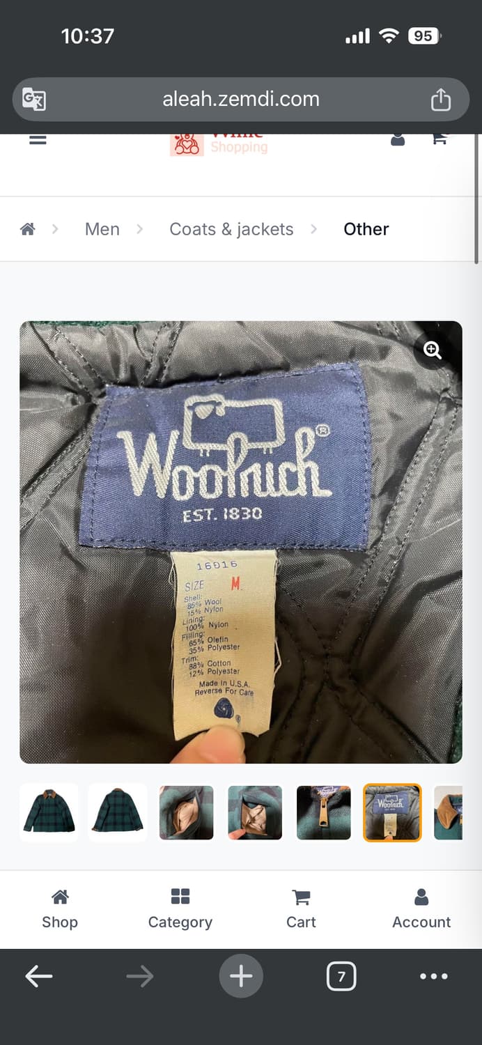 울리치 버팔로 자켓 made in usa 상품이미지5