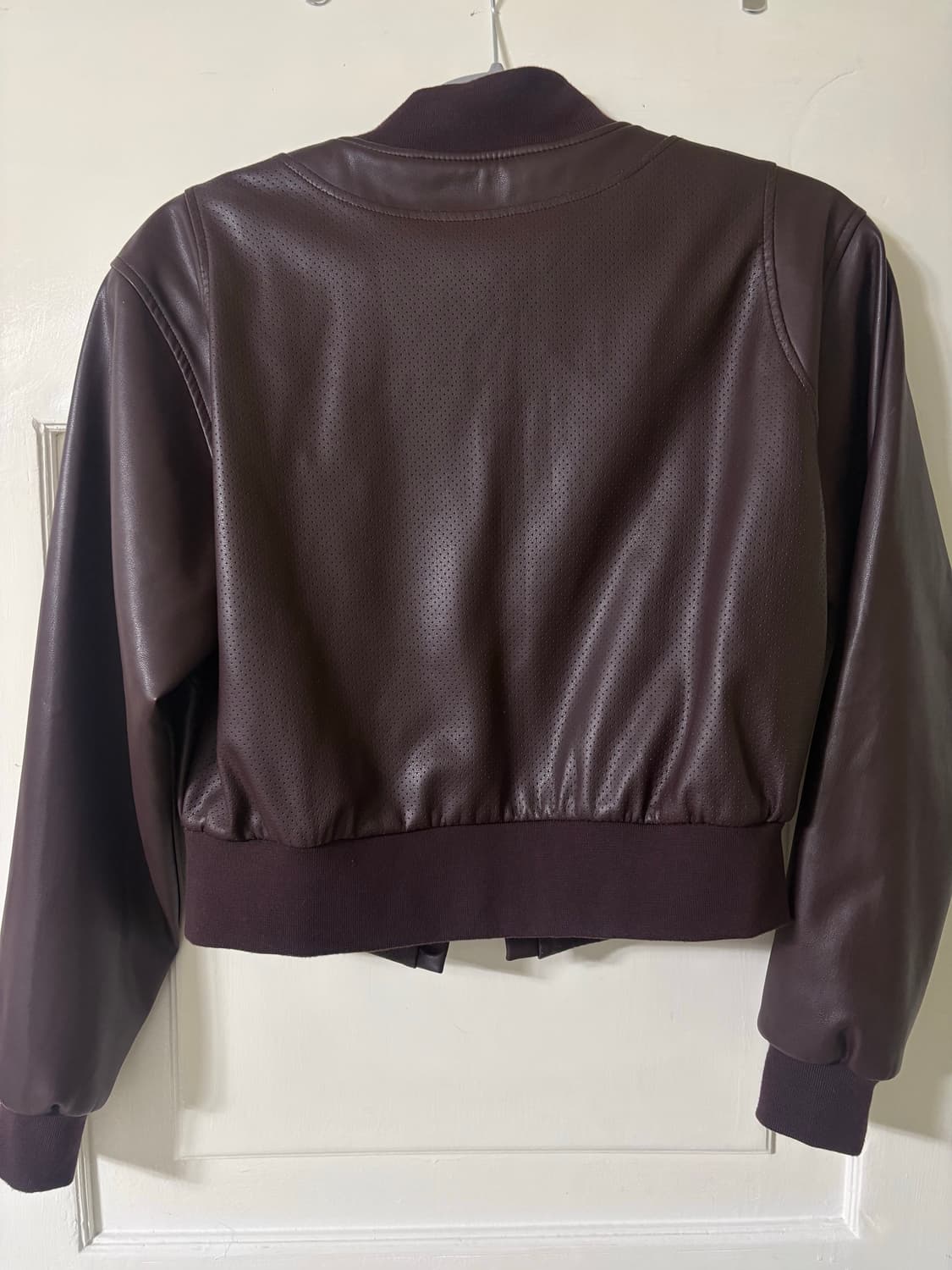 미스치프 레더 봄버자켓 버건디 상품이미지3