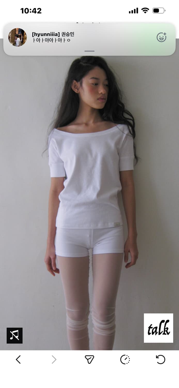 샵페어리 ] rib half top (white)  미시착새상품 상품이미지1