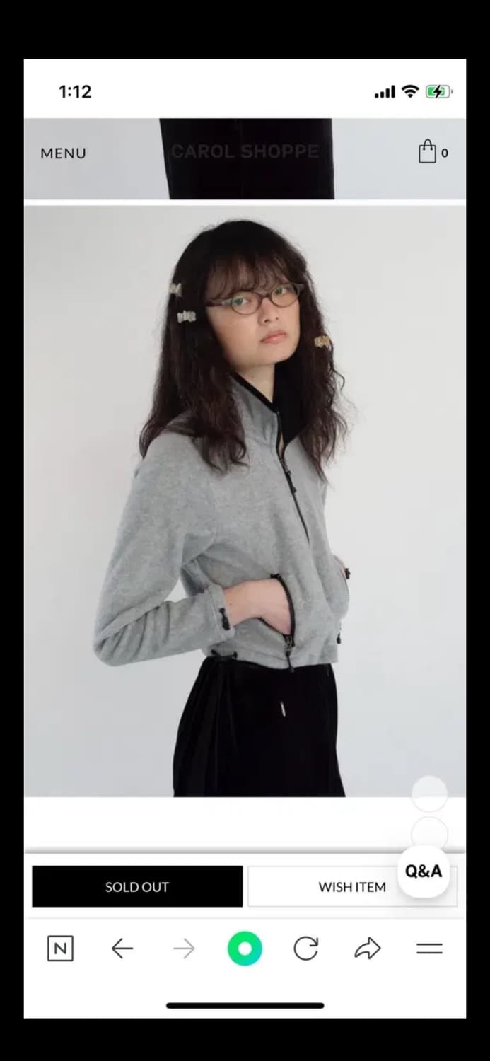 캐롤쇼페 크롭 후리스 상품이미지1