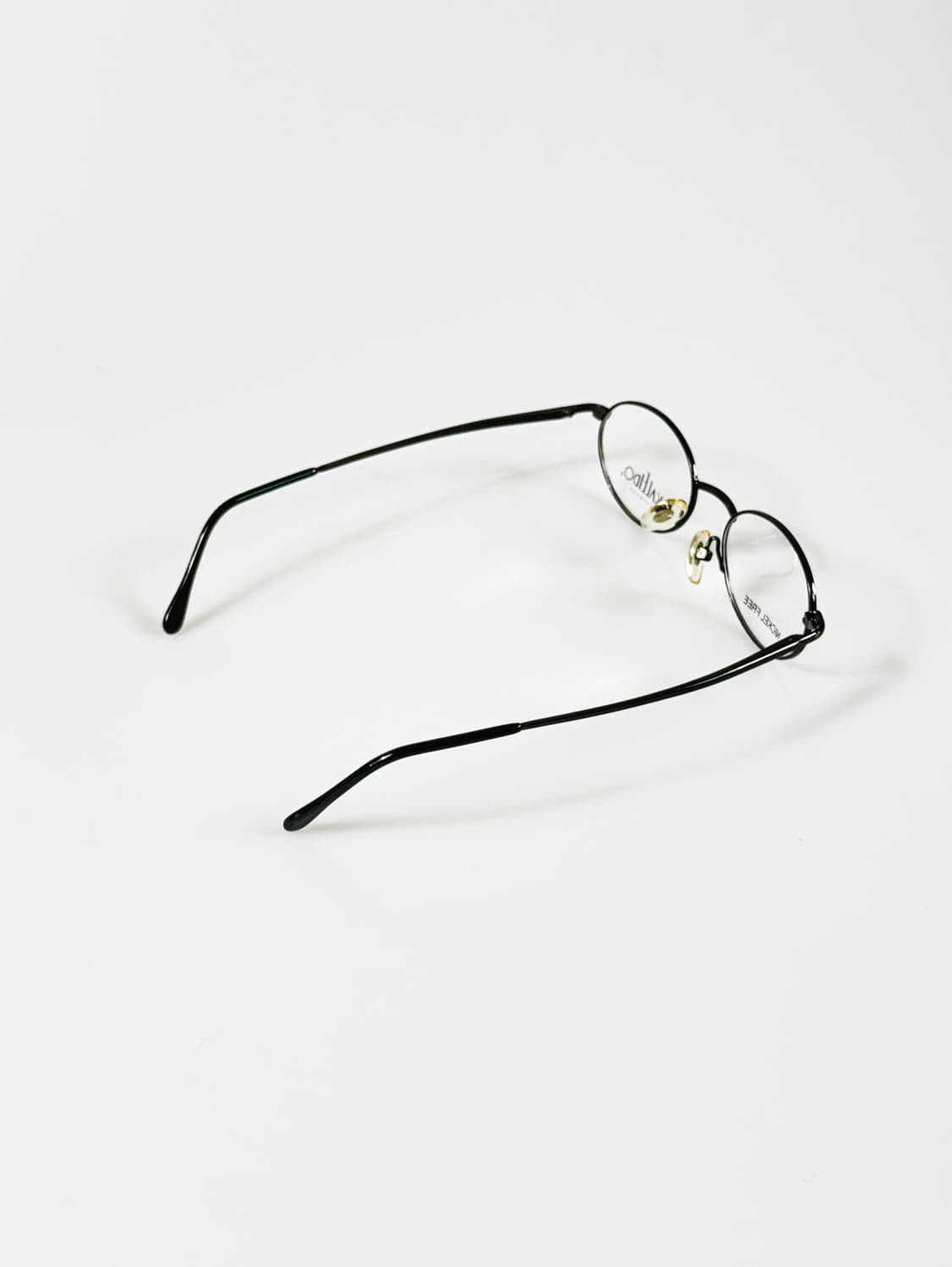 90s KALEIDO 블랙 슬림 오벌 프레임 빈티지 안경 상품이미지4