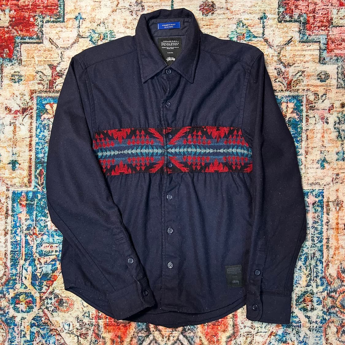 [S] 스투시X펜들턴 30주년 나바호 패턴 울 셔츠 상품이미지1
