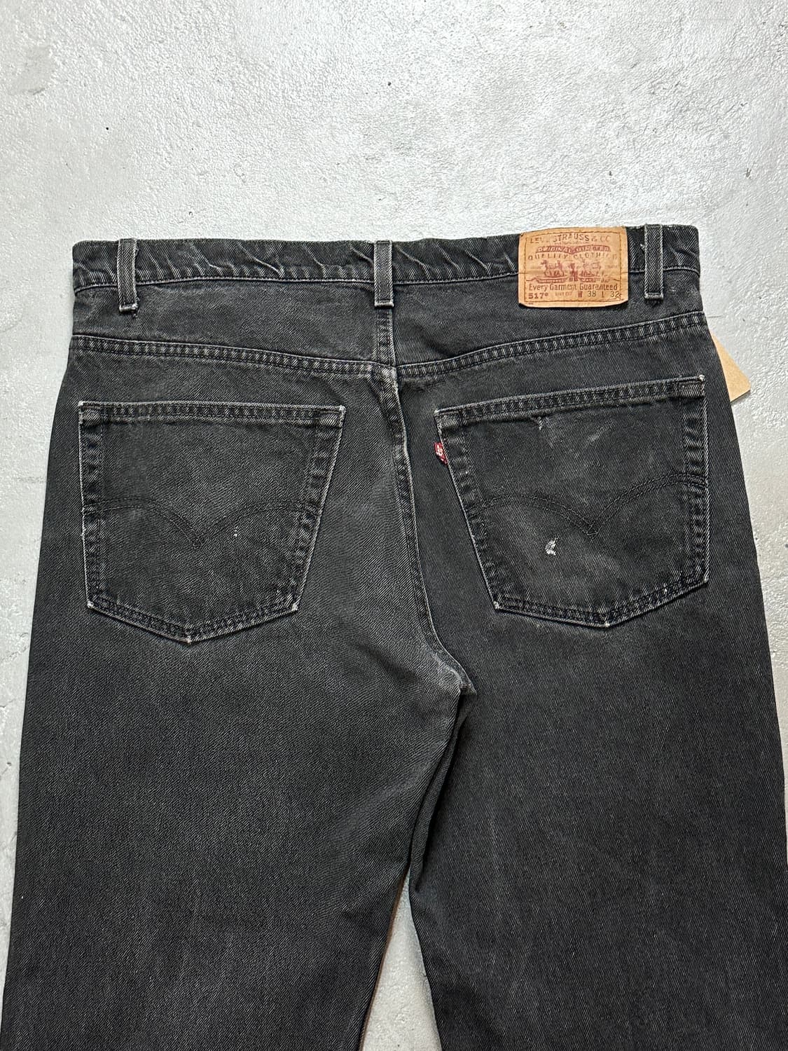 90's USA Made 리바이스 517 블랙 부츠컷 플레어진 상품이미지6
