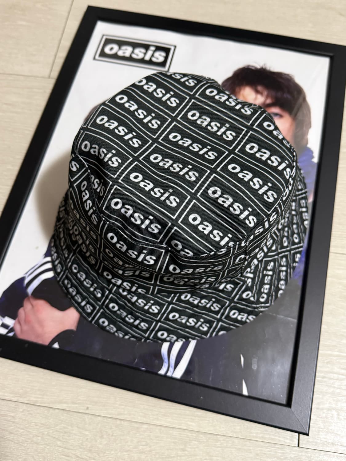 공식 오아시스 라이브25 블랙 리버시블 버킷햇 상품이미지3