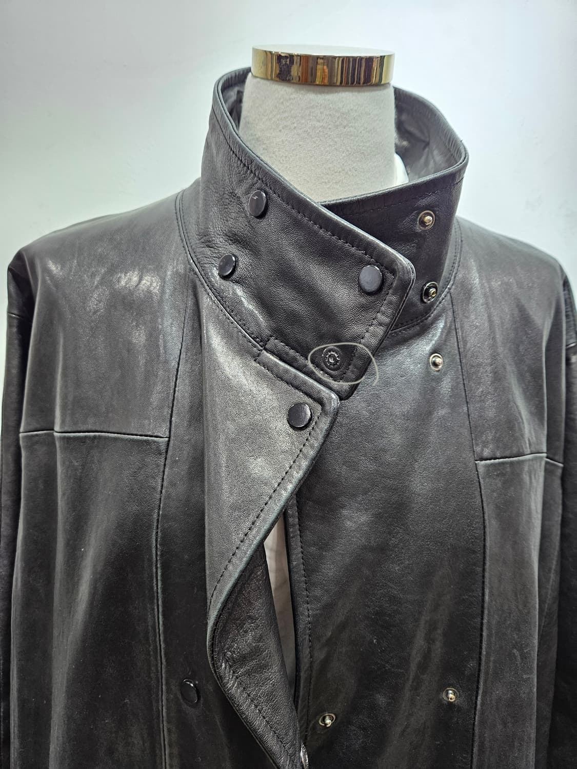 로보(ROBO) 블랙 양가죽 하프 코트 L 상품이미지6