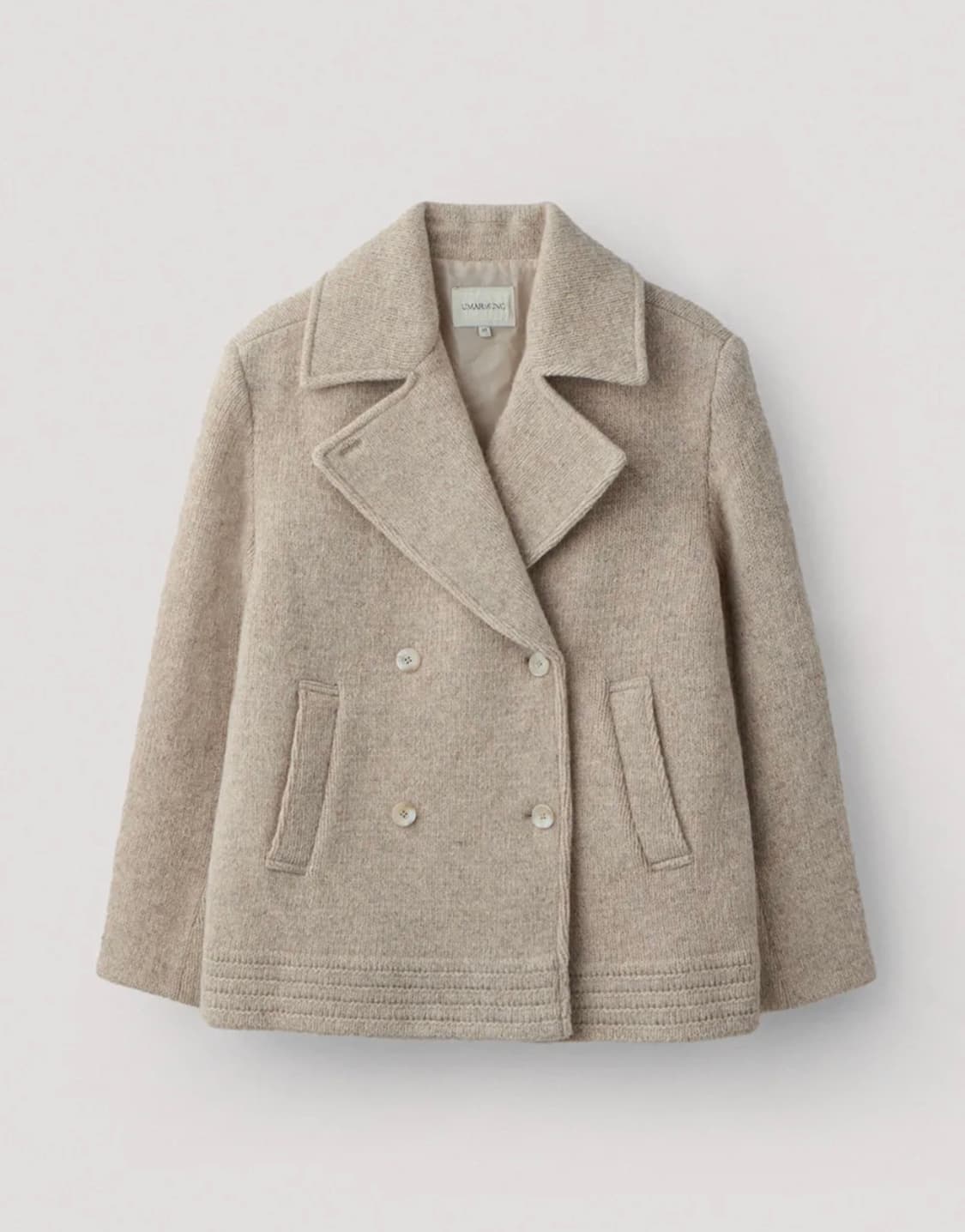 우마뭉 셔틀랜드 울 니트 피코트 아몬드 36 상품이미지1