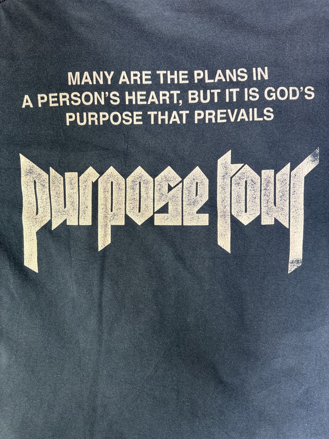 빈티지 저스틴비버 justin bieber 퍼포스투어 티셔츠 L 상품이미지5