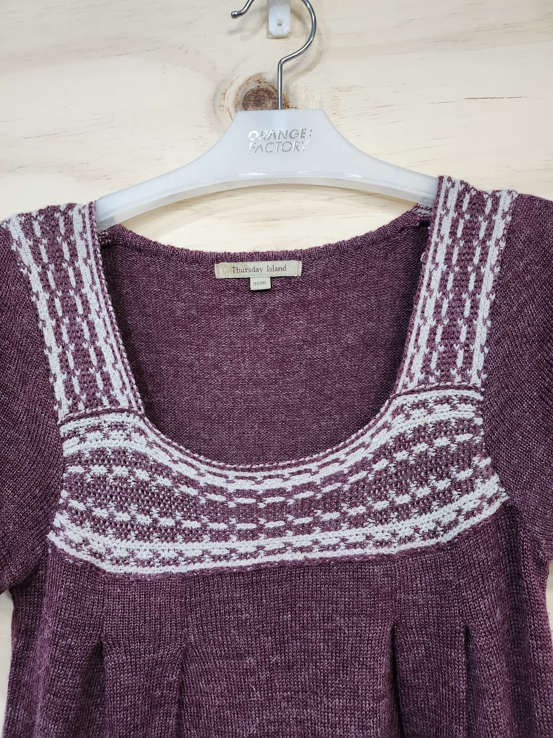 1017) 썰스데이아일랜드 반팔 니트 상품이미지3