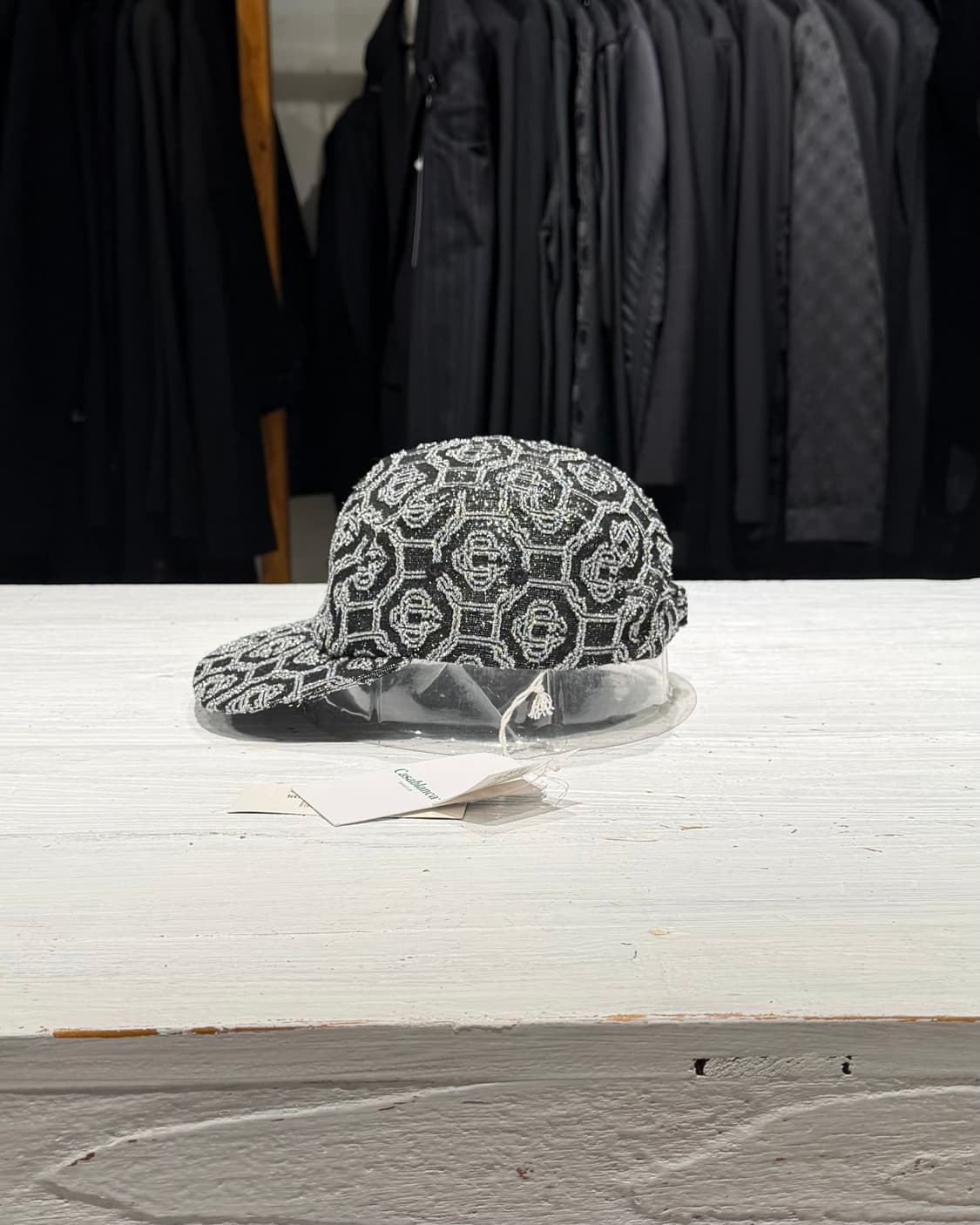 카사블랑카 블랙실버 테니스 클럽 모노그램 패턴 제트 캡 상품이미지5