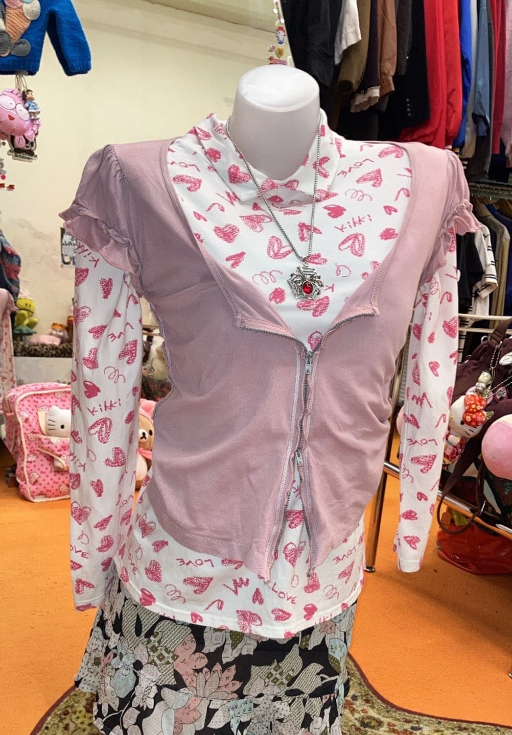 kikki 레터링 폴라 티셔츠 상품이미지6