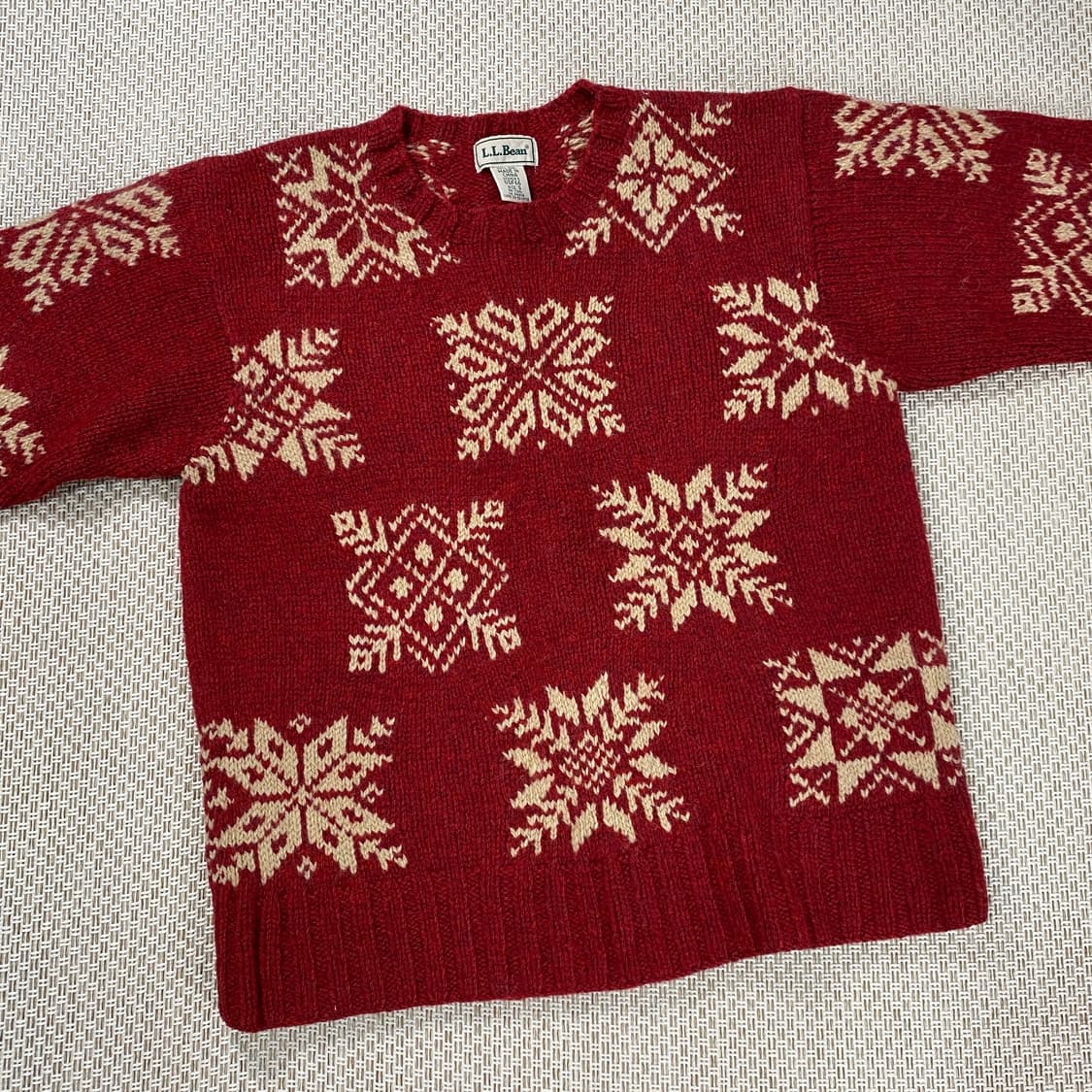 (44-55) 90’s 엘엘빈 노르딕 울 스웨터 상품이미지2