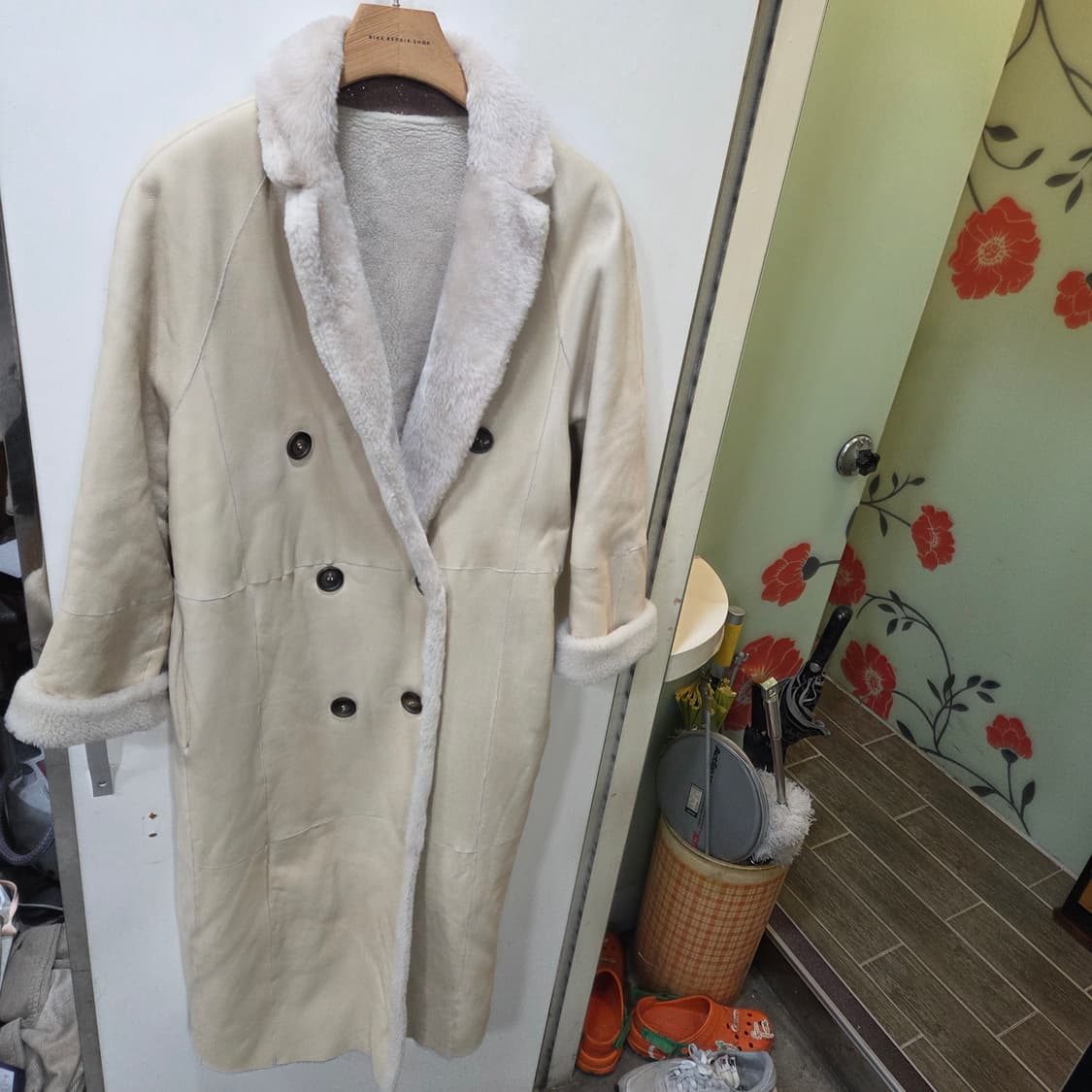 브루넬로 쿠치넬리 시어링 롱 무스탕 남,녀.공용 상품이미지1