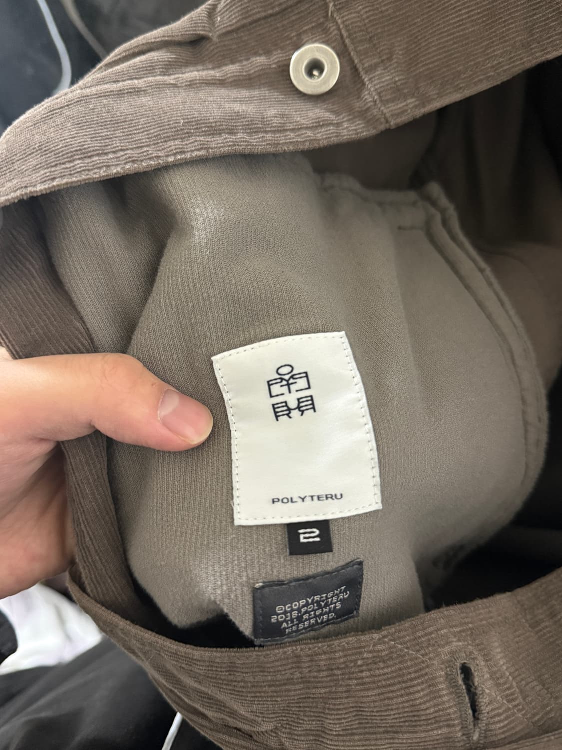 폴리테루 코듀로이 트러커 올리브그레이 2 사이즈 상품이미지6