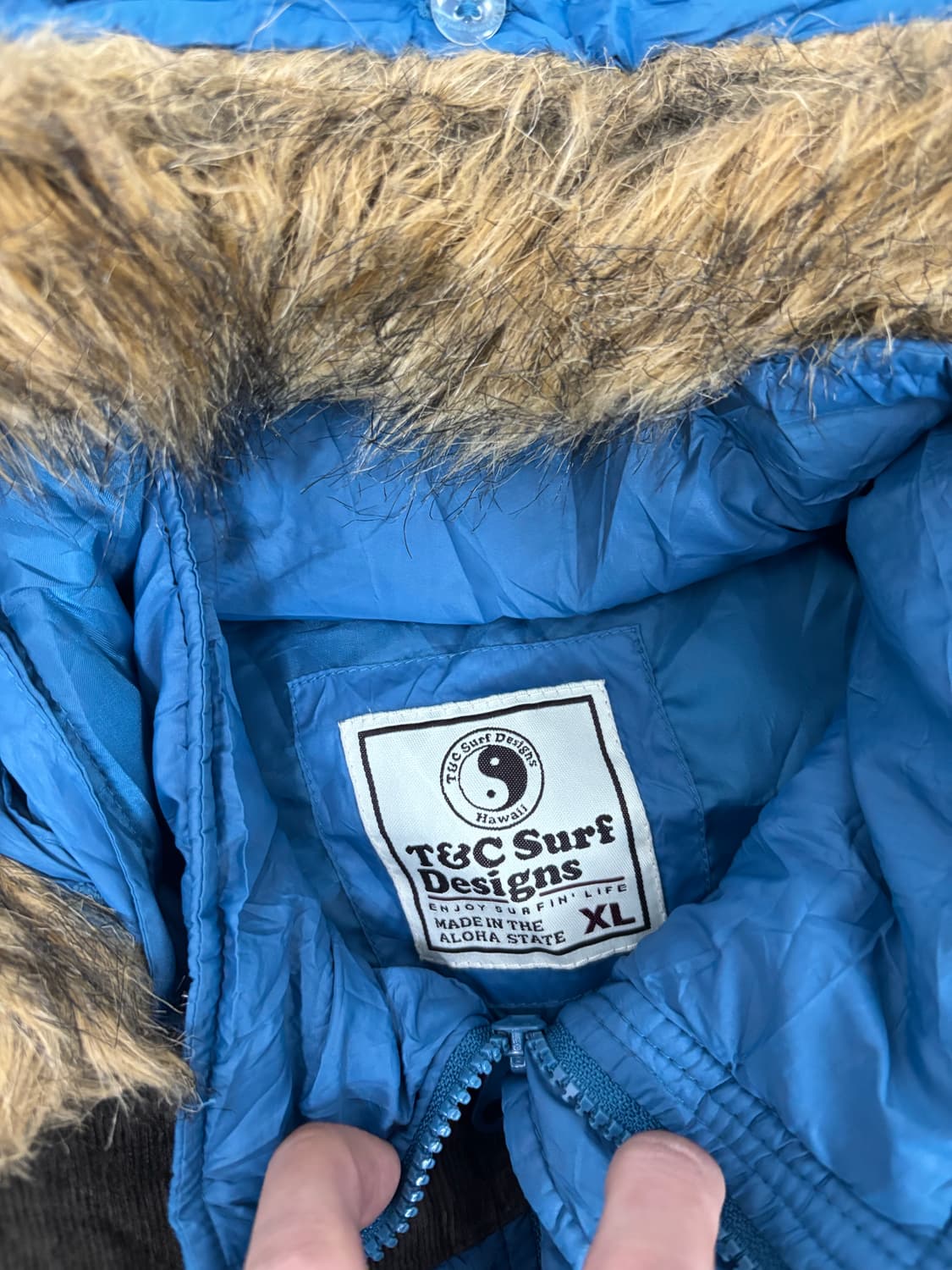 [TC SURF] Y2k Mood Blue Fur Padding 상품이미지9