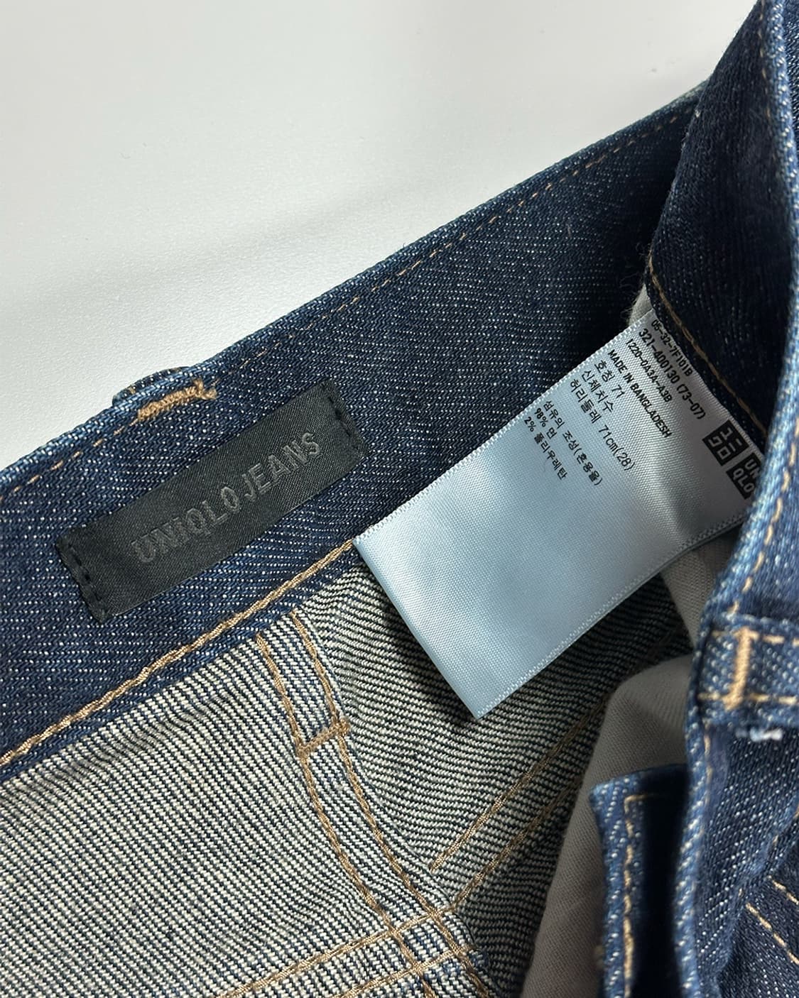 유니클로 슬림핏 셀비지 진(새상품) 상품이미지3