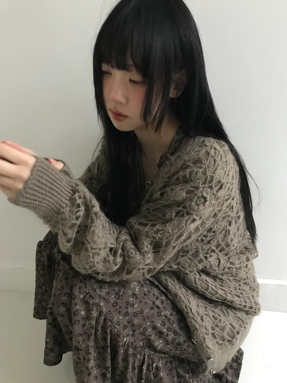 Mori Knit Sliver Button Cardigan 상품이미지9