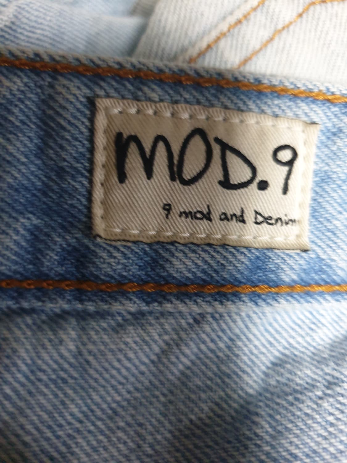 모드나인 MOD7 W 와이드 스트레이트 워싱 데님팬츠 연청 (28) 상품이미지4