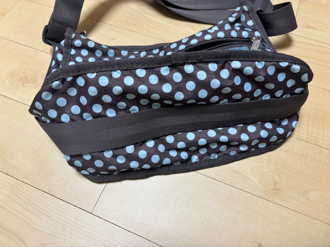 레스포삭 초코 민트 땡땡이 크로스바디백(호보백)+파우치 세트 상품이미지5