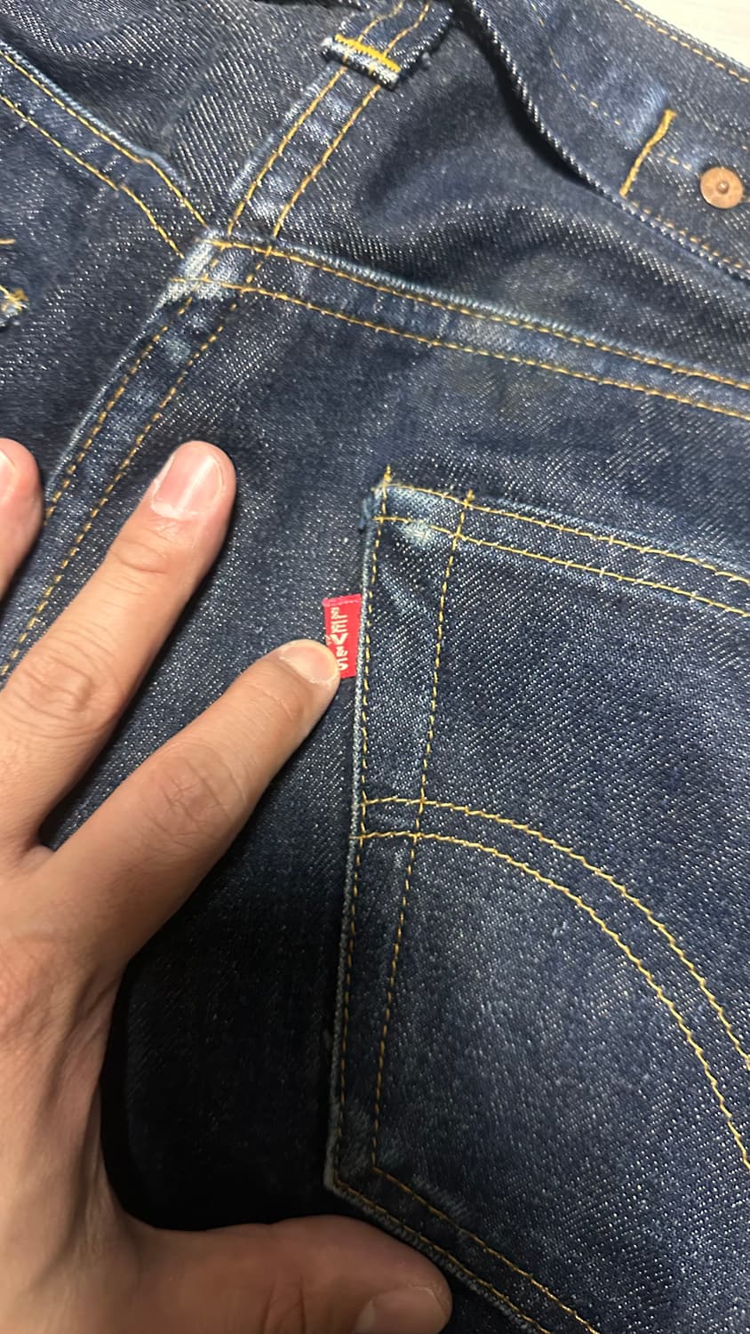 리바이스 501XX BIG E 신치백 셀비지 팬츠 W32 L28 상품이미지6