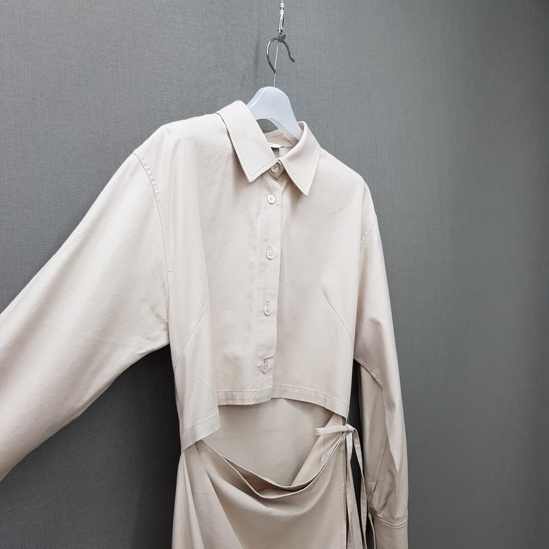 구호플러스 2022 컷아웃 스트랩 셔츠 원피스 2사이즈 상품이미지3