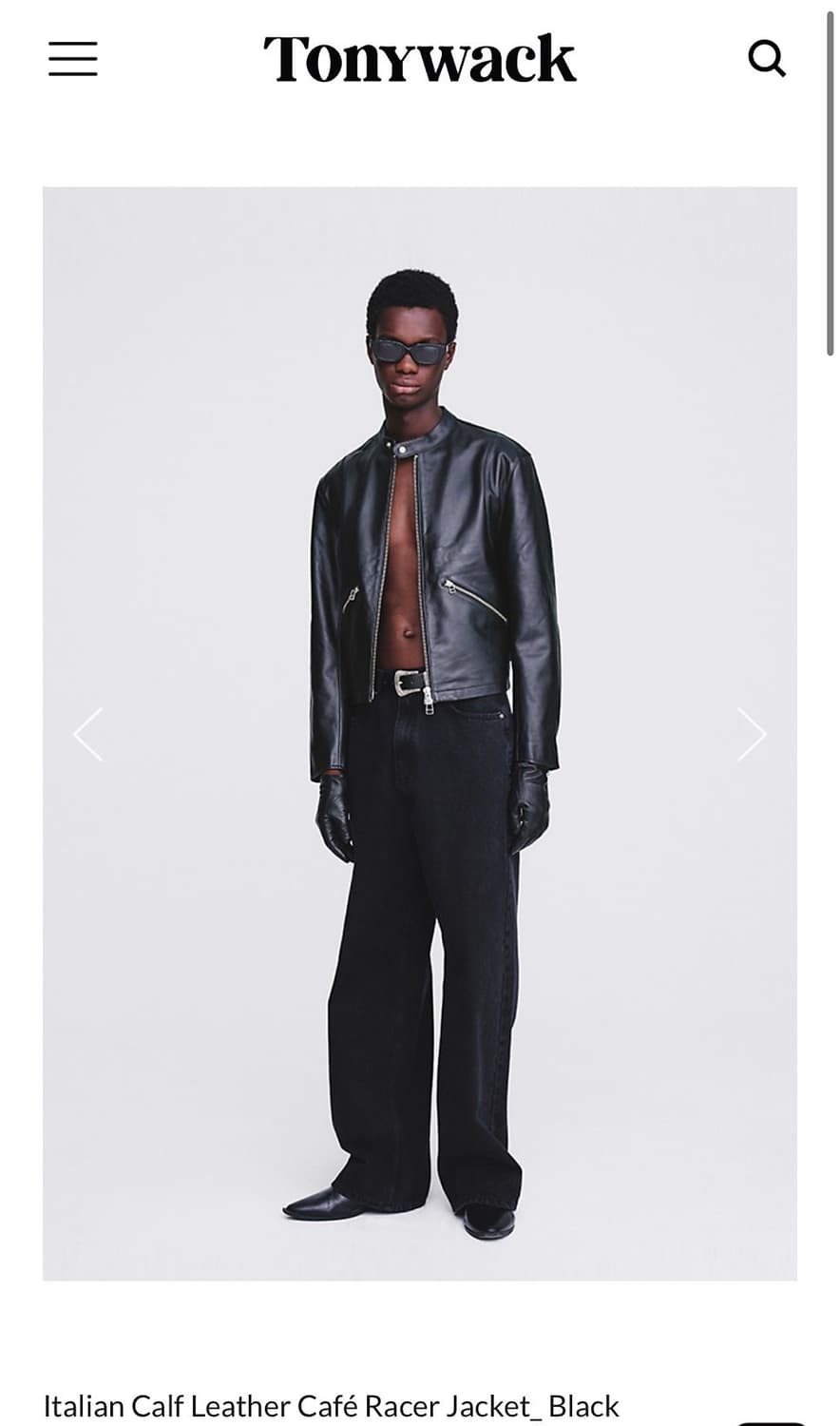 토니웩 이탈리안 카프 레더 가죽 카페 레이서 자켓 L 사이즈 상품이미지8