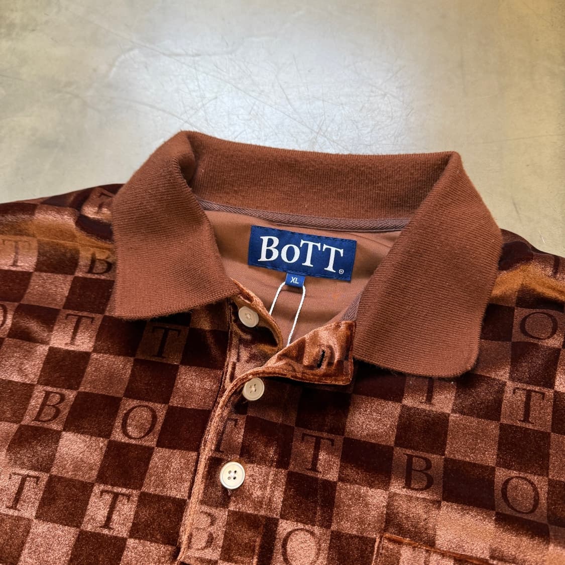 BOTT 체커보드 벨루어 폴로셔츠 상품이미지5