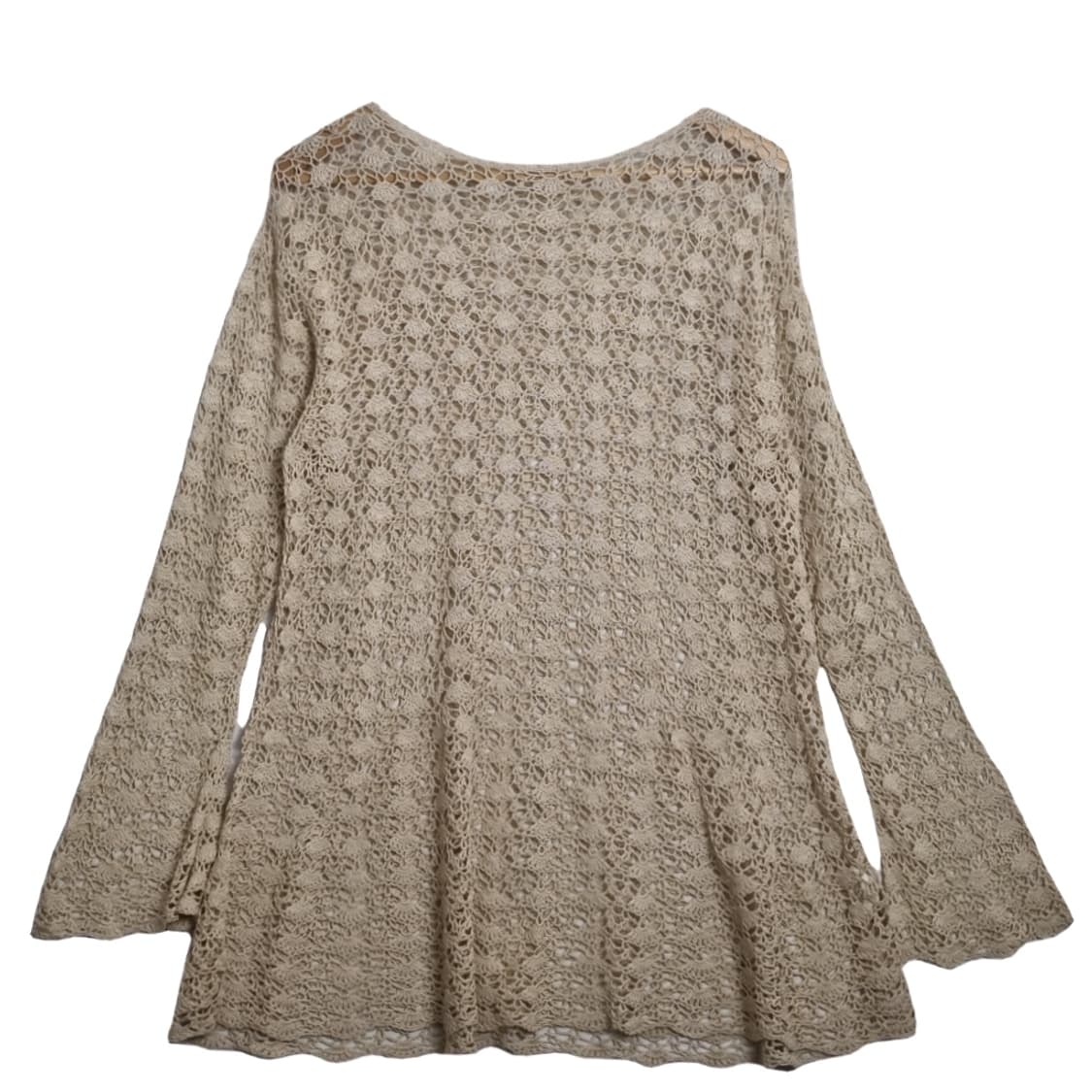 JPN 베이지 뜨개 블라우스 [M] 코튼 100% 상품이미지1