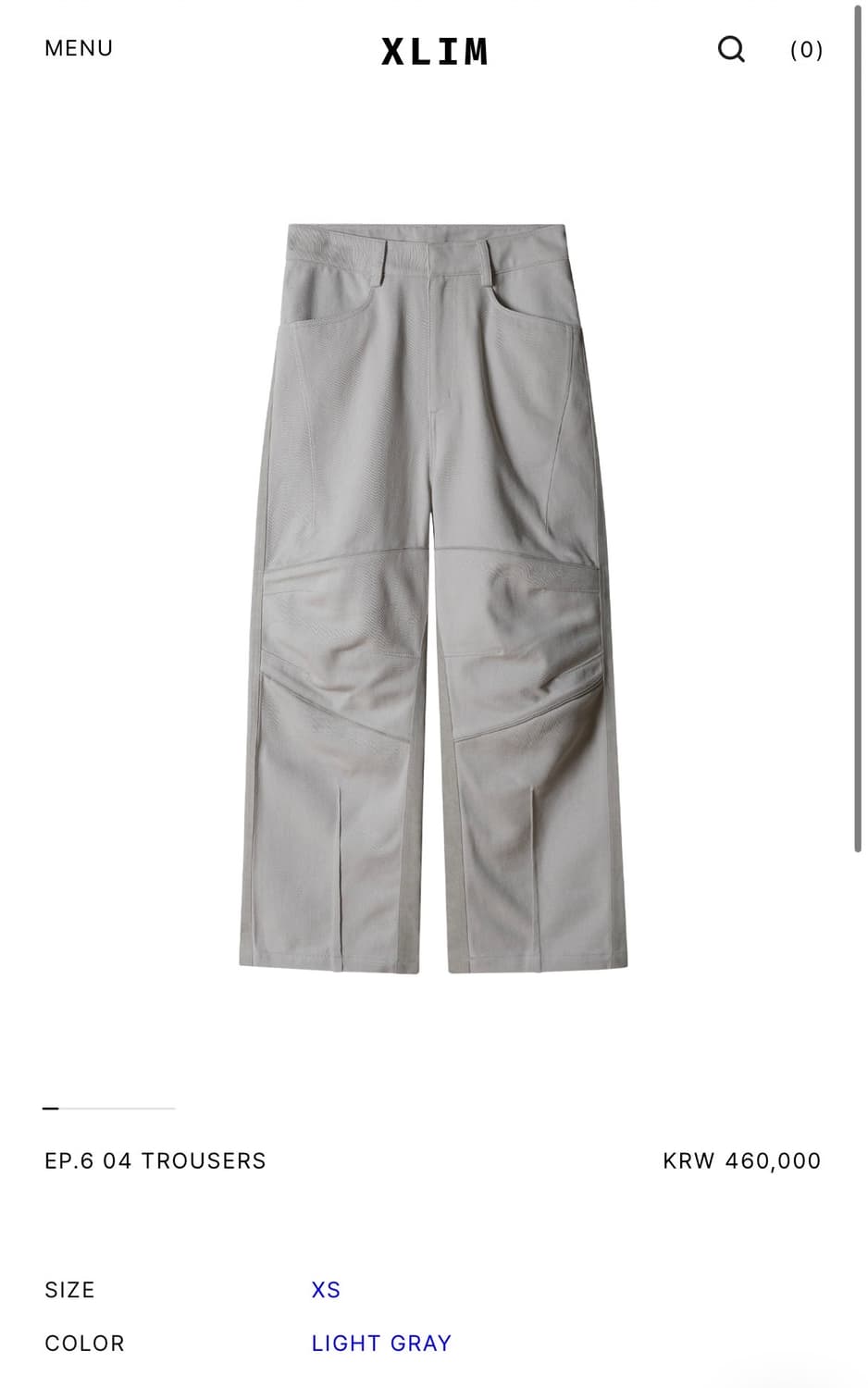 구매) 엑슬림 EP6 04 트라우저 XS or S 상품이미지1