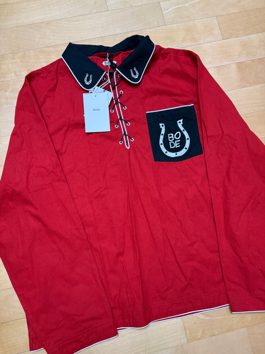 Bode 보디 레이스업 웨스턴 셔츠 xl [새상품] 상품이미지3