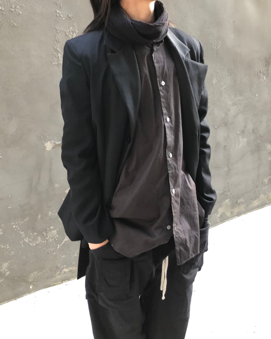 요지야마모토 차이나카라 롱셔츠 상품이미지8