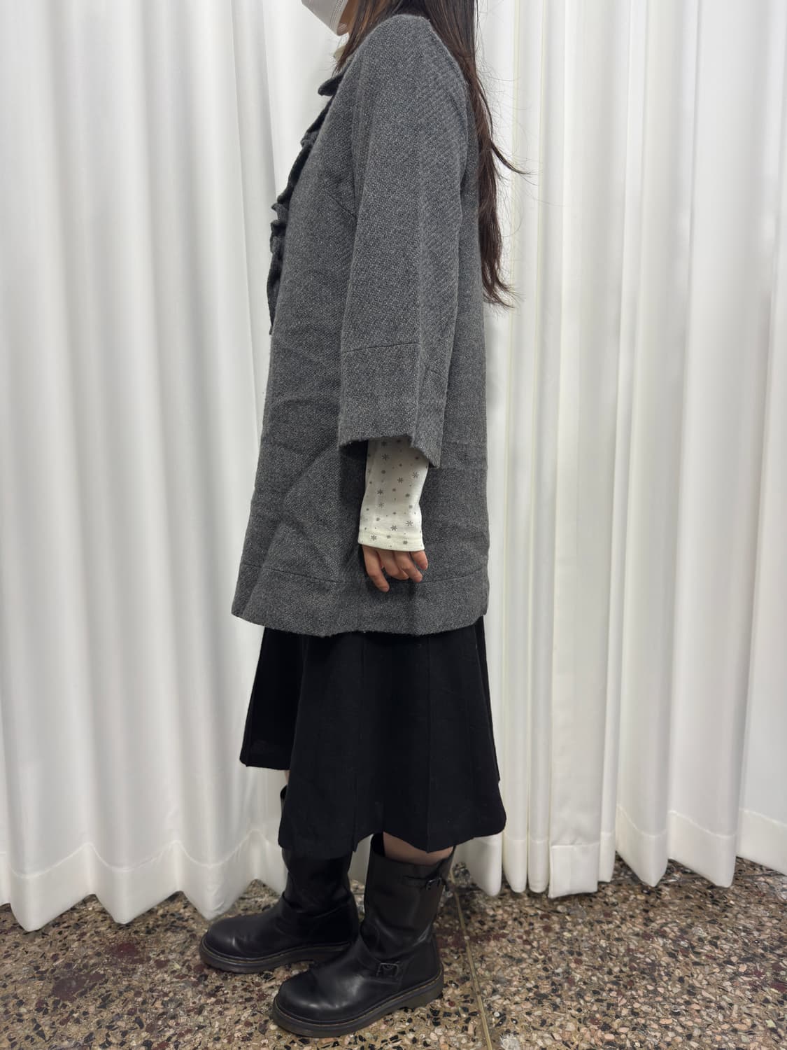 what’s new? gray frill detail coat 상품이미지5