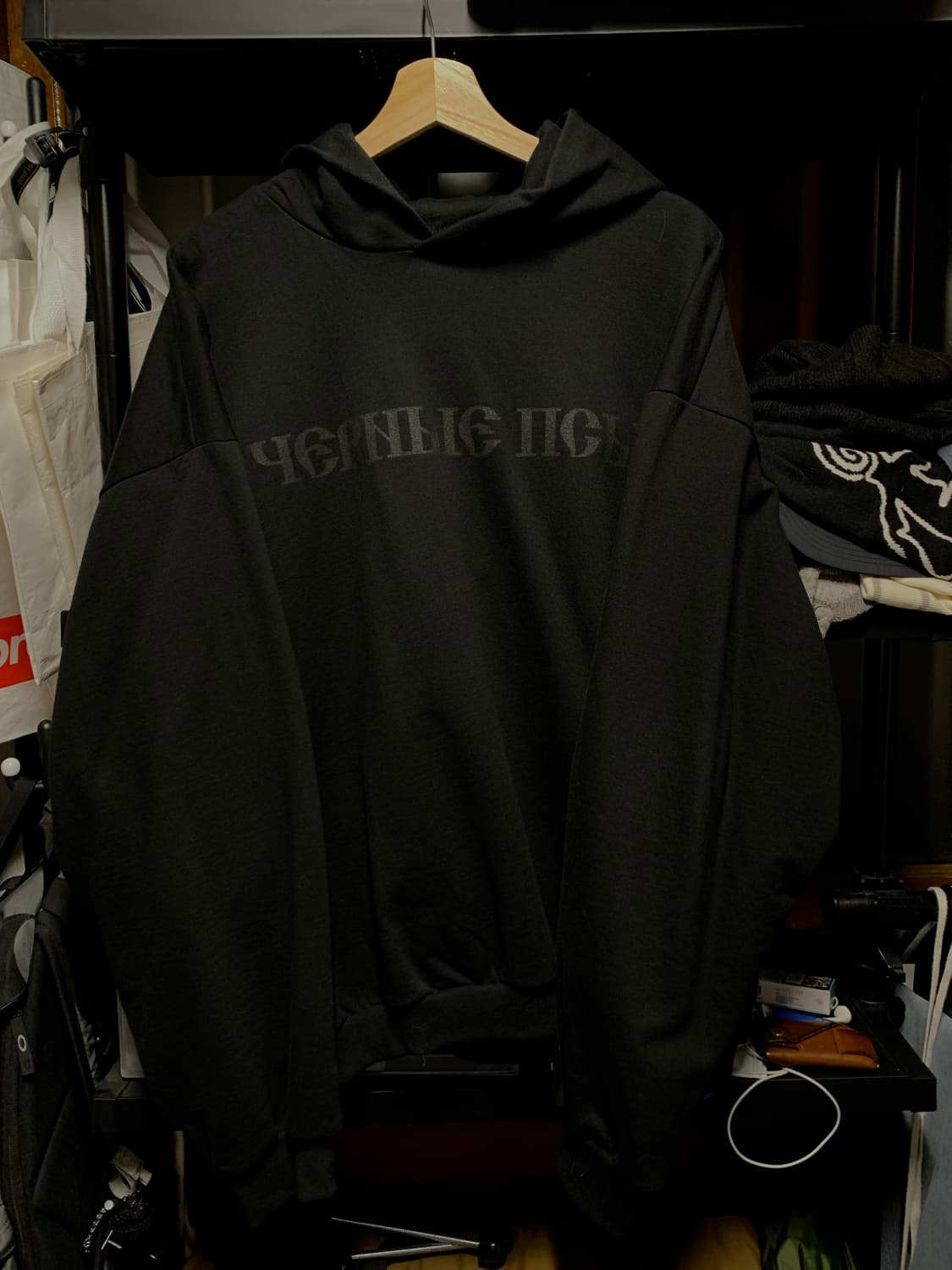 [3] 이지 x 고샤 루브친스키 YZY 블랙 독스 후드 블랙 상품이미지2