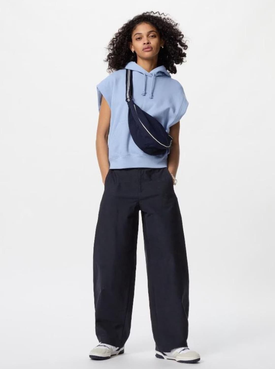 [판매]유니클로 저지배럴레그팬츠 네이비 Ssize 상품이미지1