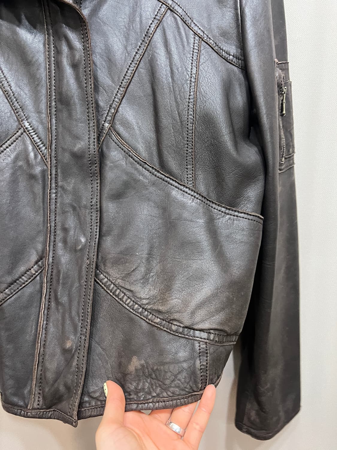 빈티지 양가죽 블루종 자켓 상품이미지6