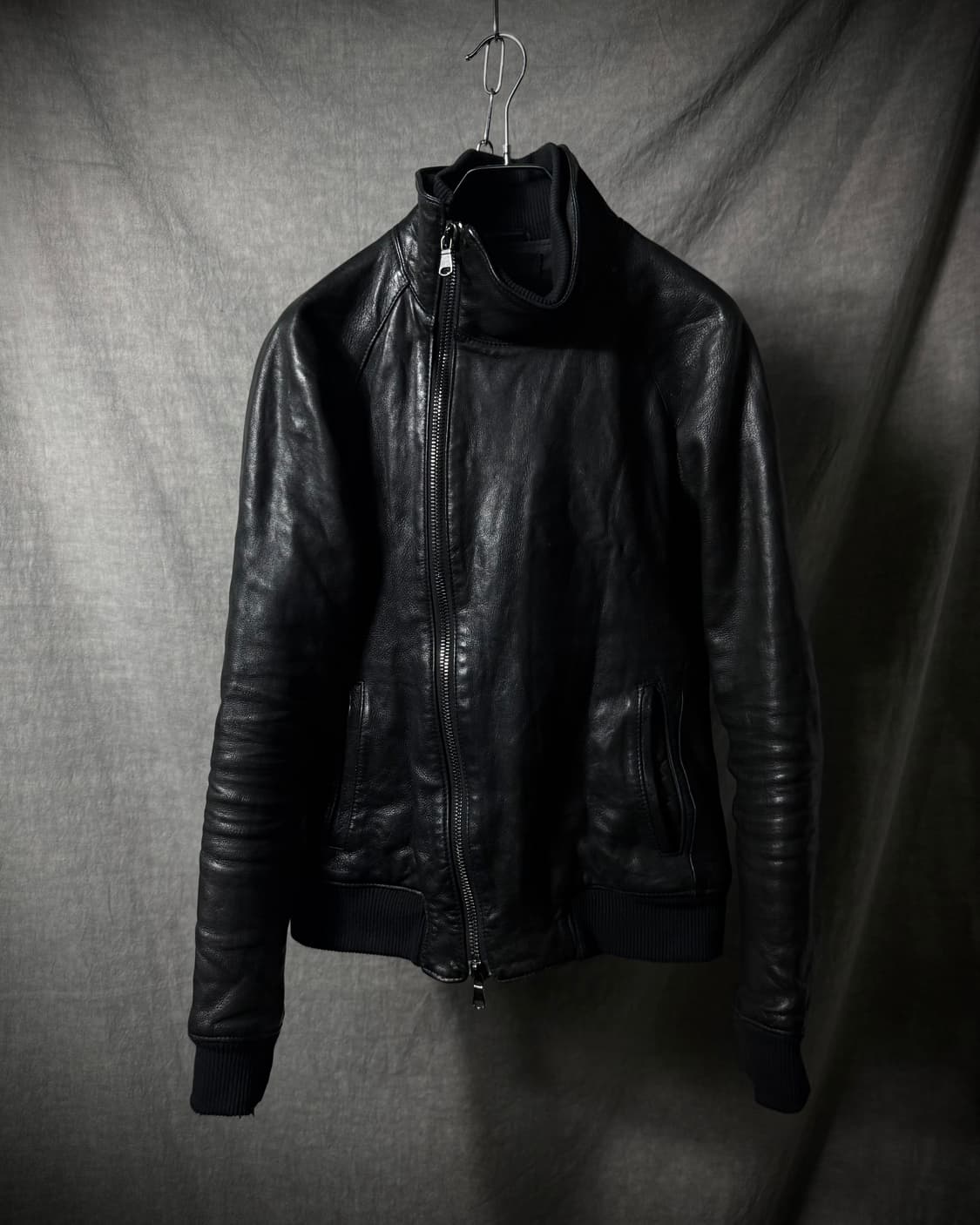 Junhashimoto Asymmetric Zip Leather Jack 상품이미지2