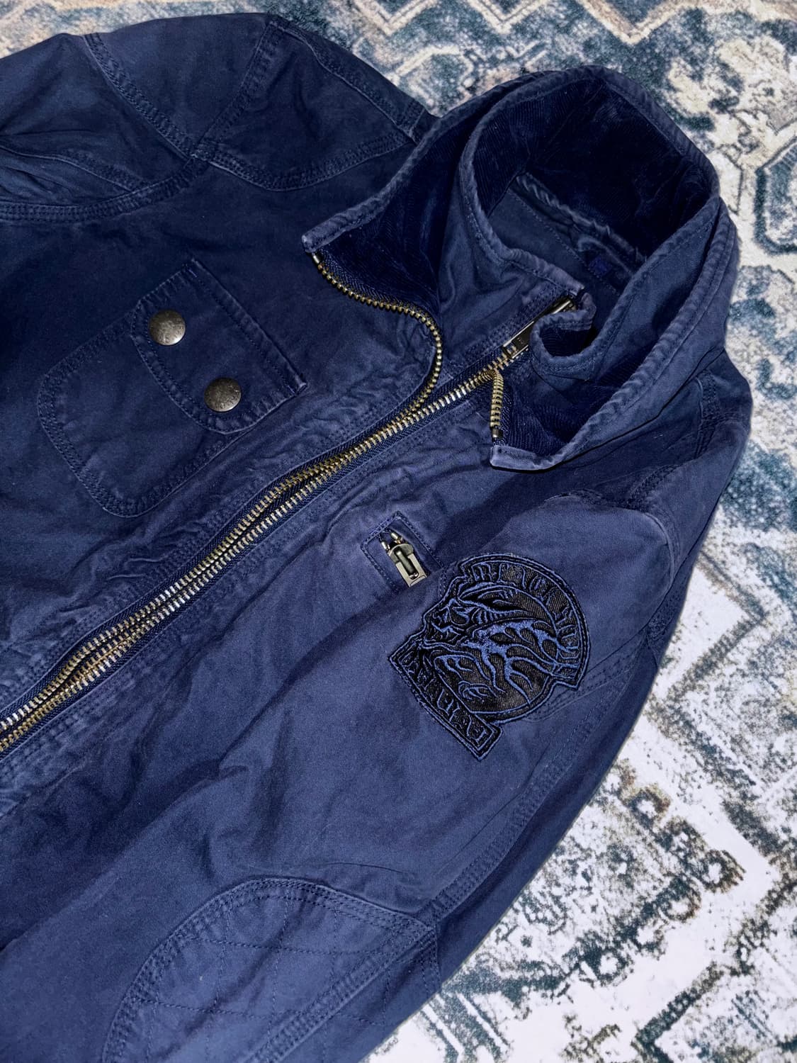 Onirai japan y2k 빈티지 더블 집업 워크 자켓 (데드스탁) 상품이미지3