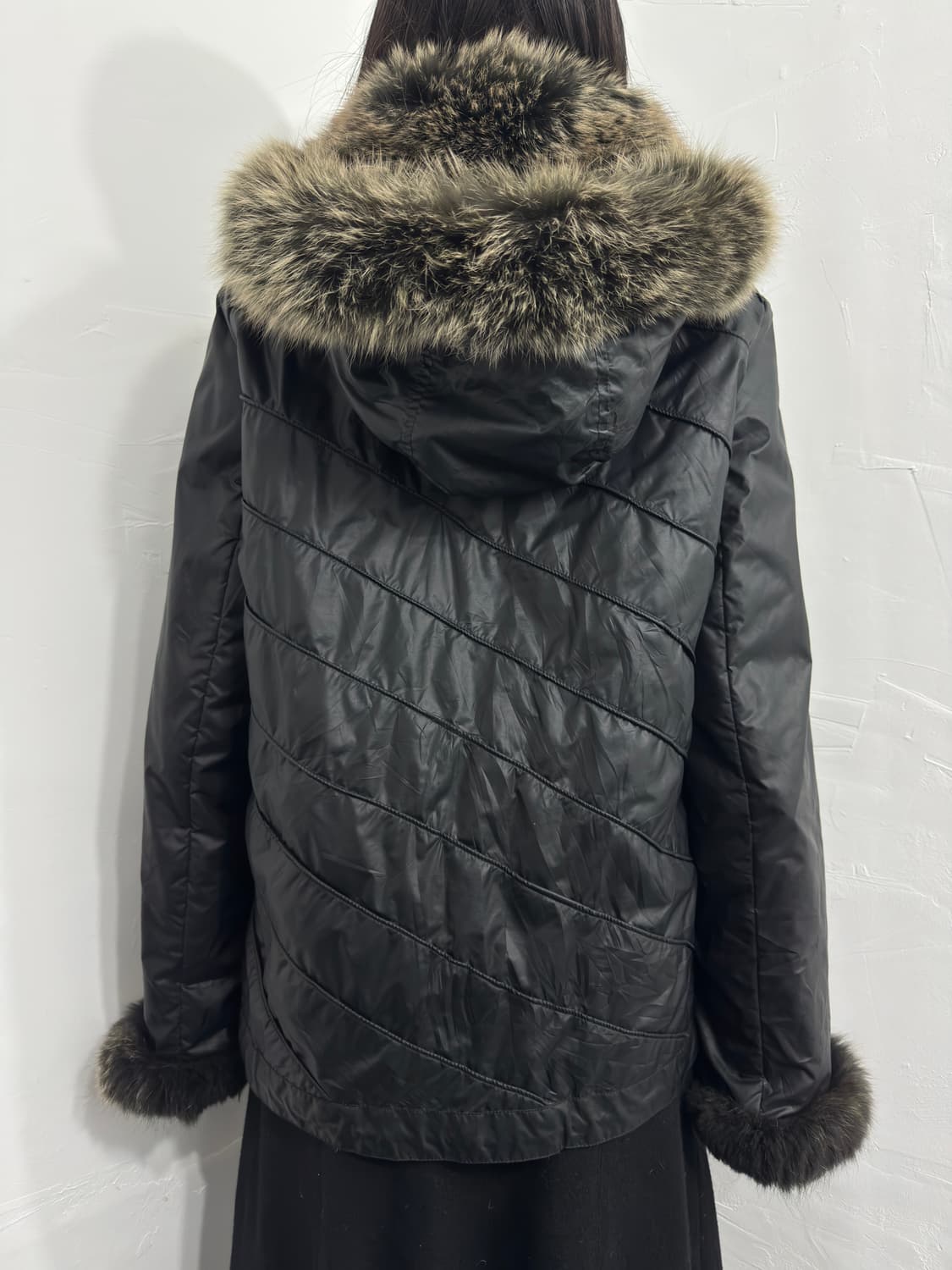 kasamino fox fur detail reversible hood  상품이미지6
