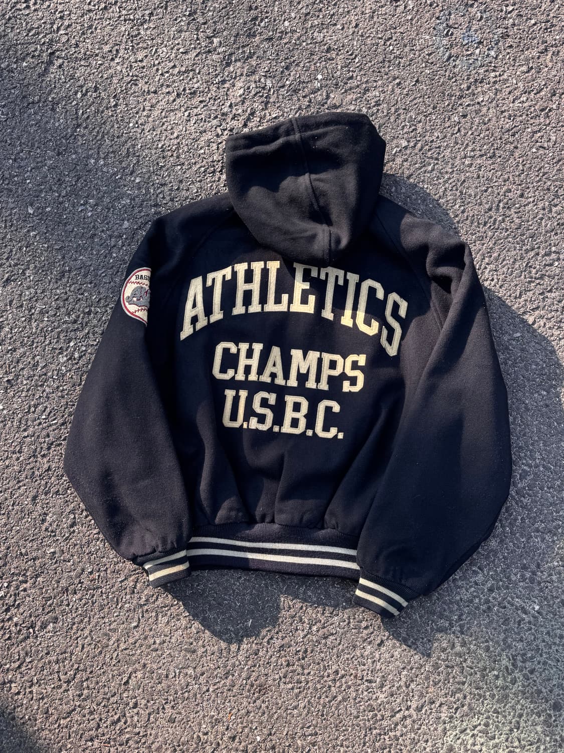 유니버시티샵 봄버 후드 바시티자켓  상품이미지1