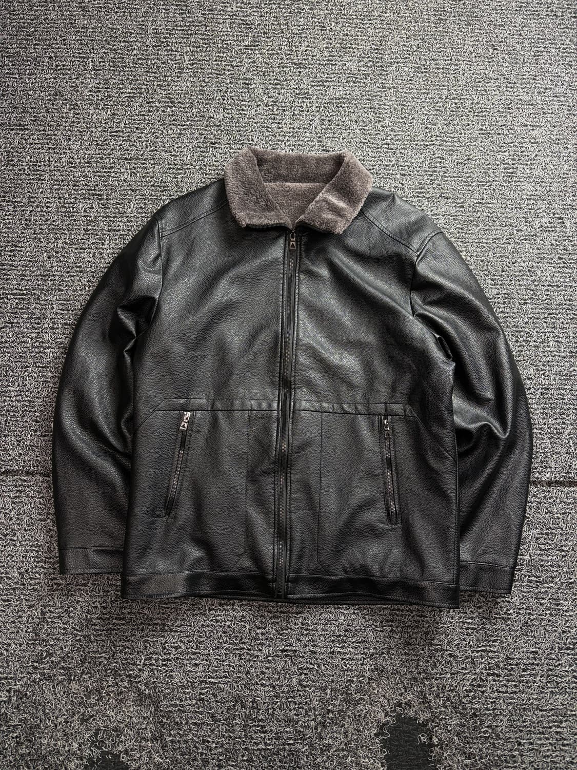 빈티지 아카이브 비건레더 블루종 자켓 3111 상품이미지2